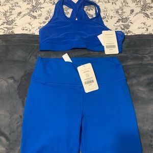 Fabletics athletic wear. High impact shorts and sports bra.